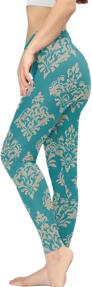 Irisjudy Christmas Cane Candy Leggings for Women Paint Splash High Waist Workout Yoga Pants Snowflake Stretchy Gym Trousers