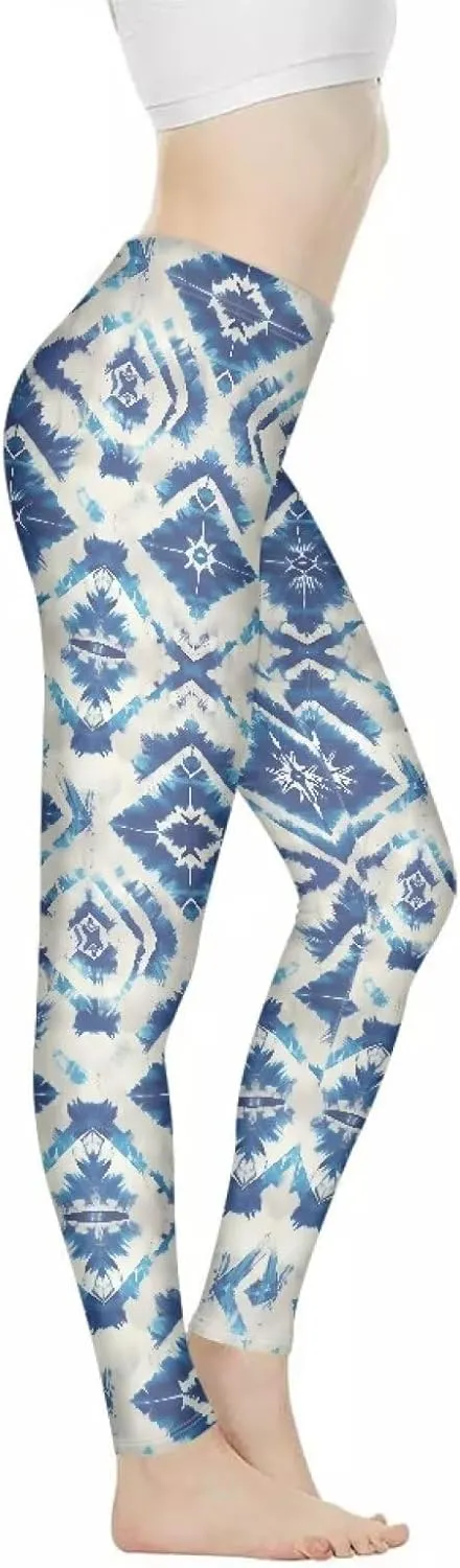 Irisjudy High Waist Yoga Pants for Women, Cute Kawaii Comfy Workout Leggings for Girls, Tummy Control Stretchy Tights XS-3XL