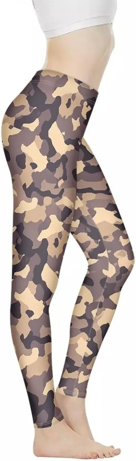 Irisjudy High Waist Yoga Pants for Women, Cute Kawaii Comfy Workout Leggings for Girls, Tummy Control Stretchy Tights XS-3XL
