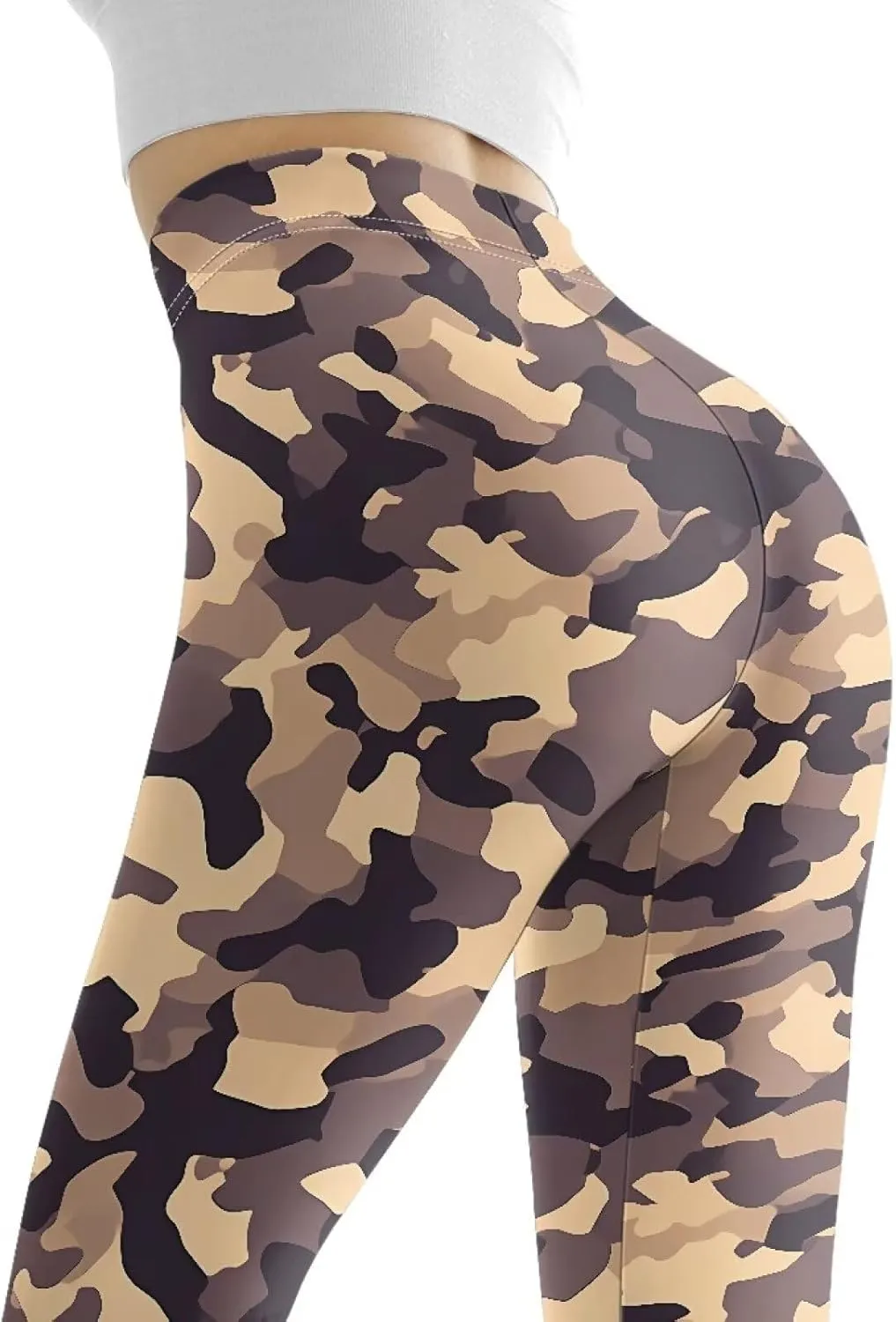 Irisjudy High Waist Yoga Pants for Women, Cute Kawaii Comfy Workout Leggings for Girls, Tummy Control Stretchy Tights XS-3XL