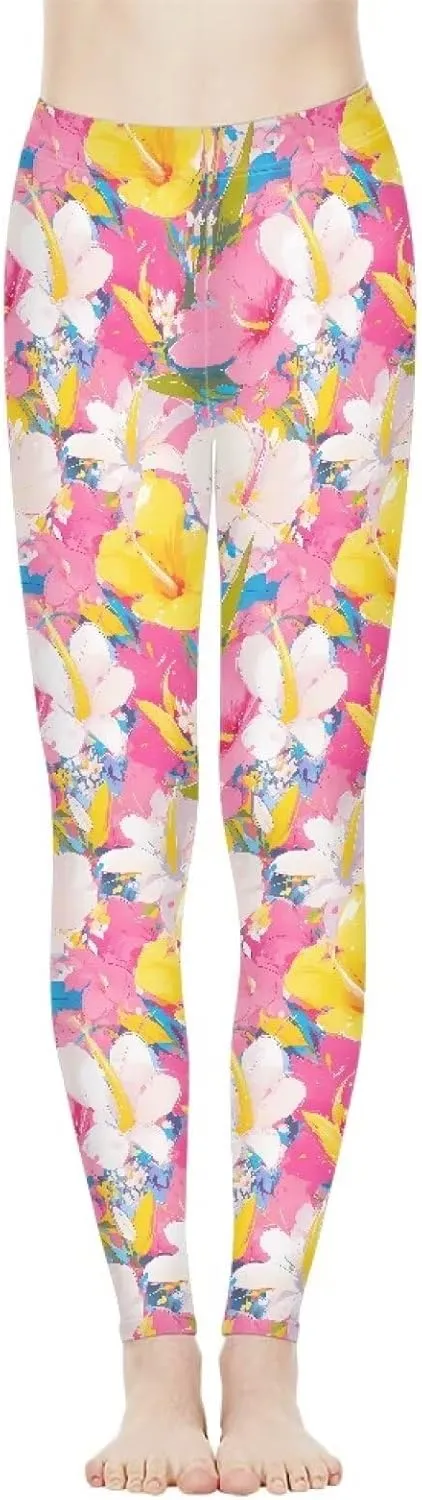 Irisjudy High Waist Yoga Pants for Women, Cute Kawaii Comfy Workout Leggings for Girls, Tummy Control Stretchy Tights XS-3XL