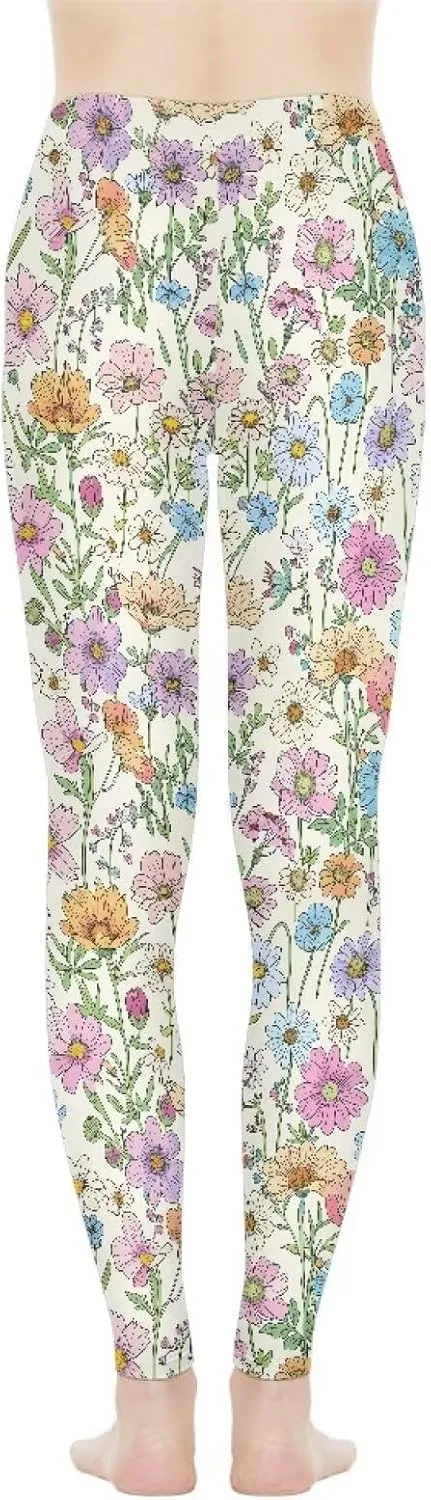 Irisjudy High Waist Yoga Pants for Women, Cute Kawaii Comfy Workout Leggings for Girls, Tummy Control Stretchy Tights XS-3XL