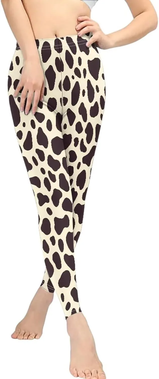 Irisjudy Womens Workout Leggings Folk Art Flower Bird Stretch Yoga Pants Blue Palm Tree High Waist Comfy Gym Running Pants