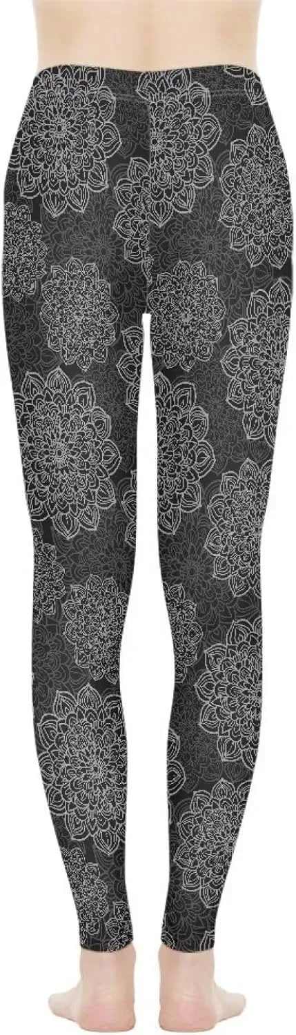 Irisjudy Women's Yoga Pants Sexy Lip Print High Waisted Stretchy Joggers Romantic Red Rose Leggings Tummy Control Gym Pants