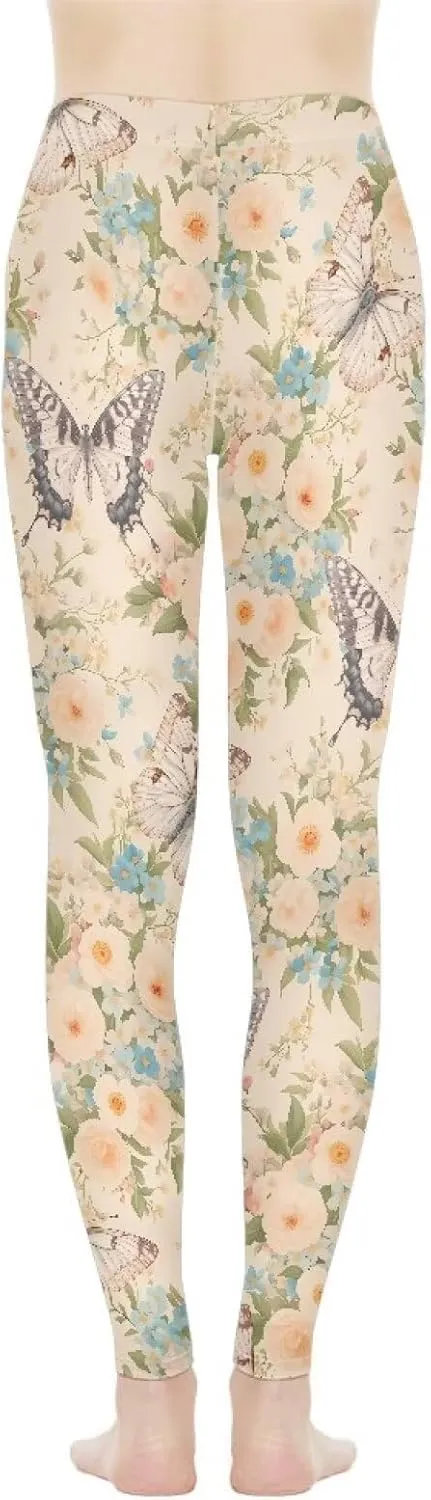Irisjudy Women's Yoga Pants Sexy Lip Print High Waisted Stretchy Joggers Romantic Red Rose Leggings Tummy Control Gym Pants