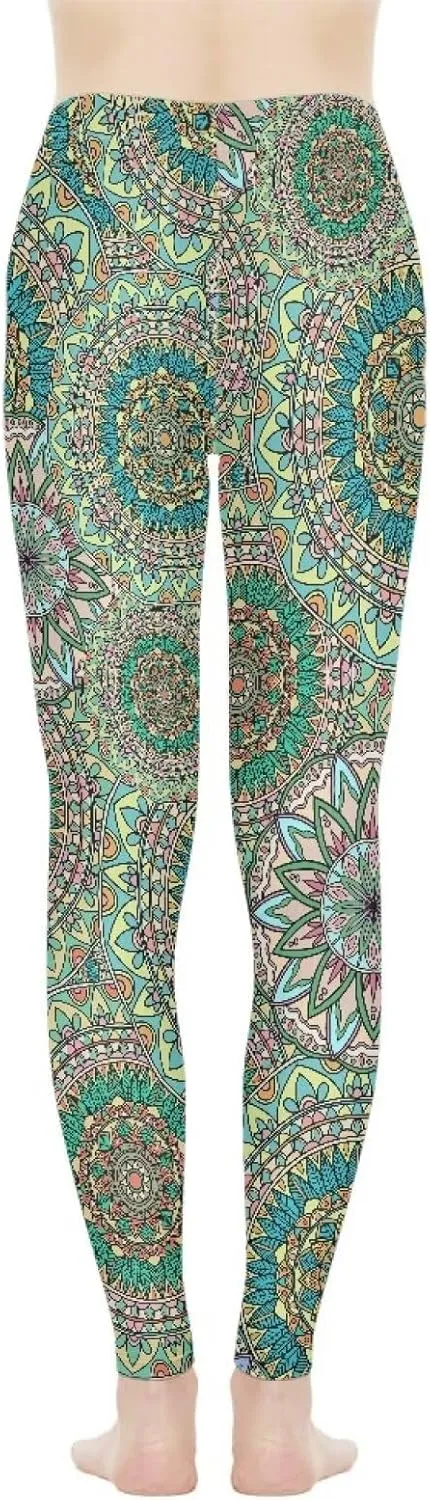 Irisjudy Women's Yoga Pants Sexy Lip Print High Waisted Stretchy Joggers Romantic Red Rose Leggings Tummy Control Gym Pants