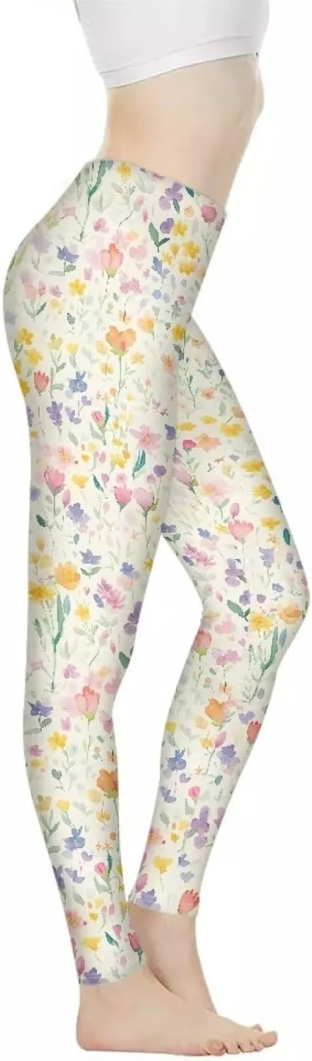 Irisjudy Workout Leggings for Women Vintage Butterfly High Waisted Yoga Pants Island Tribal Gym Bell Bottom Leggings Scrunch