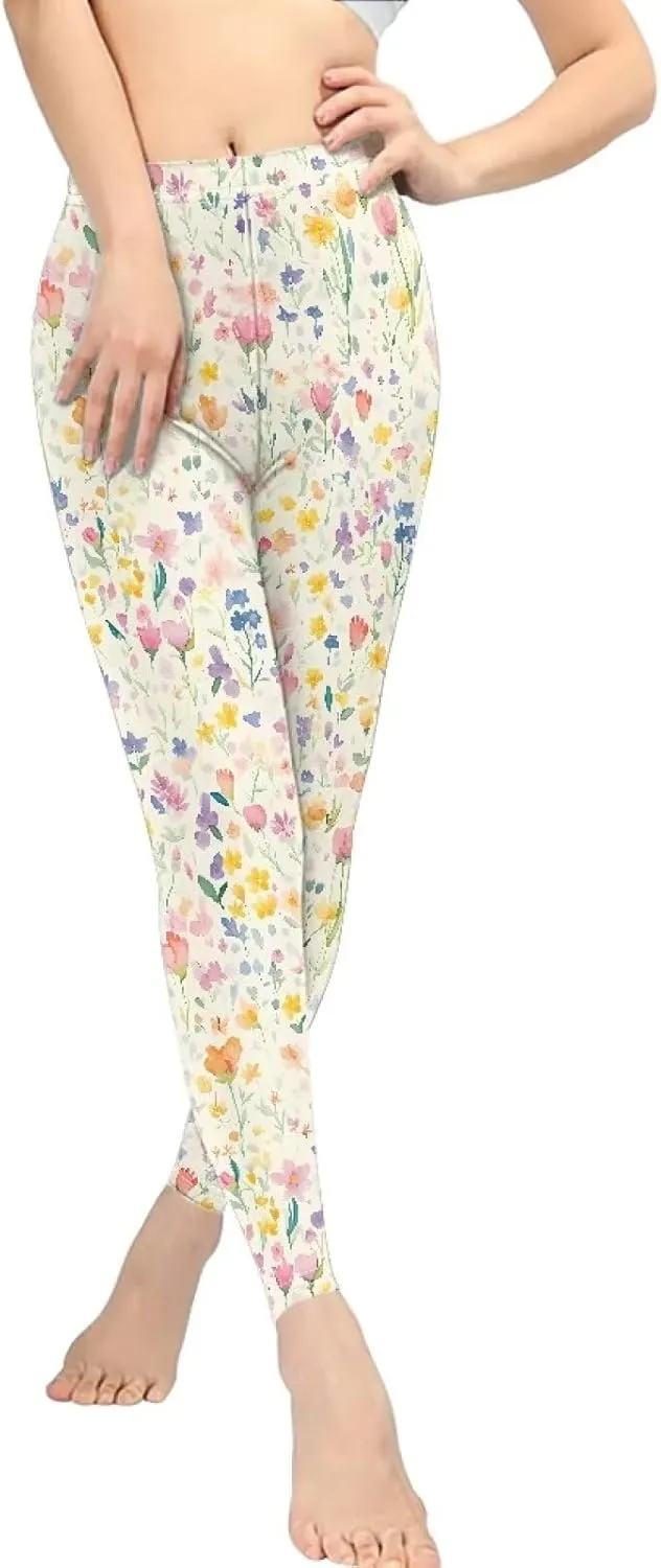 Irisjudy Workout Leggings for Women Vintage Butterfly High Waisted Yoga Pants Island Tribal Gym Bell Bottom Leggings Scrunch