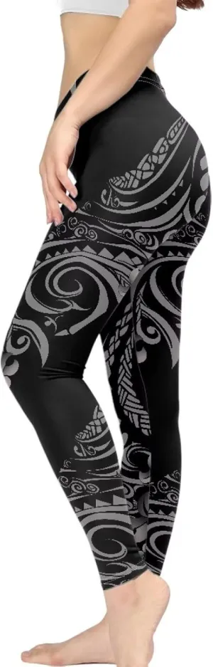 Irisjudy Workout Leggings for Women Vintage Butterfly High Waisted Yoga Pants Island Tribal Gym Bell Bottom Leggings Scrunch