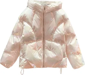 Jackets for Women Zip Up Quilted Puffer Jacket Fleece Lined Parka Oversized Causal Versatile Womens Fashion Hoodie