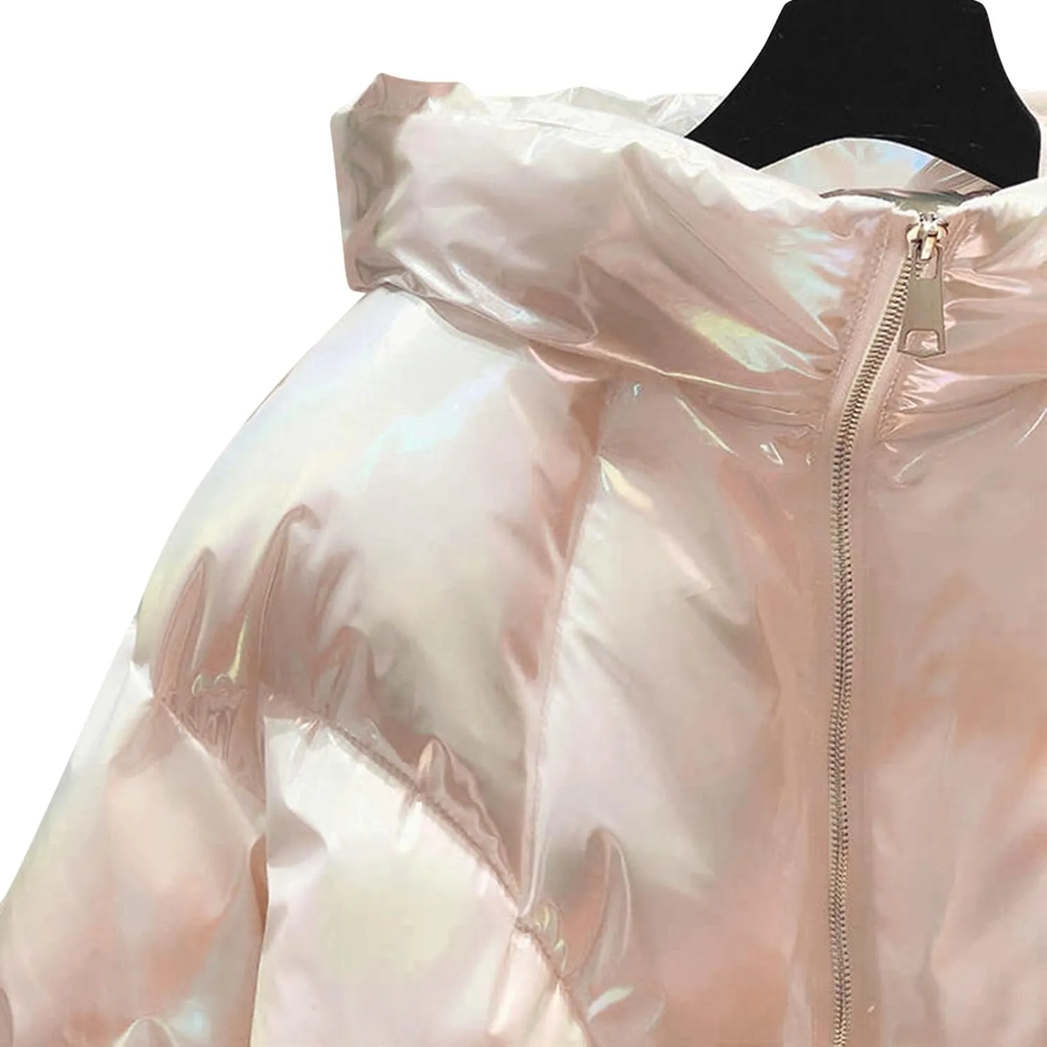 Jackets for Women Zip Up Quilted Puffer Jacket Fleece Lined Parka Oversized Causal Versatile Womens Fashion Hoodie