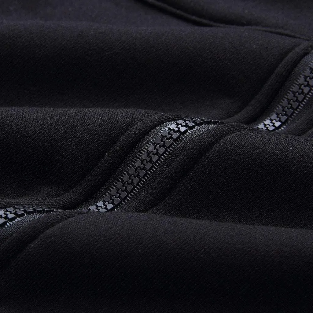 Long Hoodie for Women Zip Up Drawstring Fleece Warm Oversized Sweatshirt Jackets Fall Winter Open Front Cardigan Coat