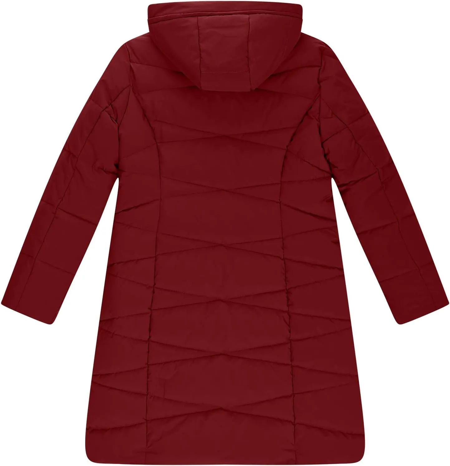 Long Puffer Jacket for Women Fleece Lined Down Coat Winter Heavyweight Overcoats Thicken Warm Down Jackets with Hood