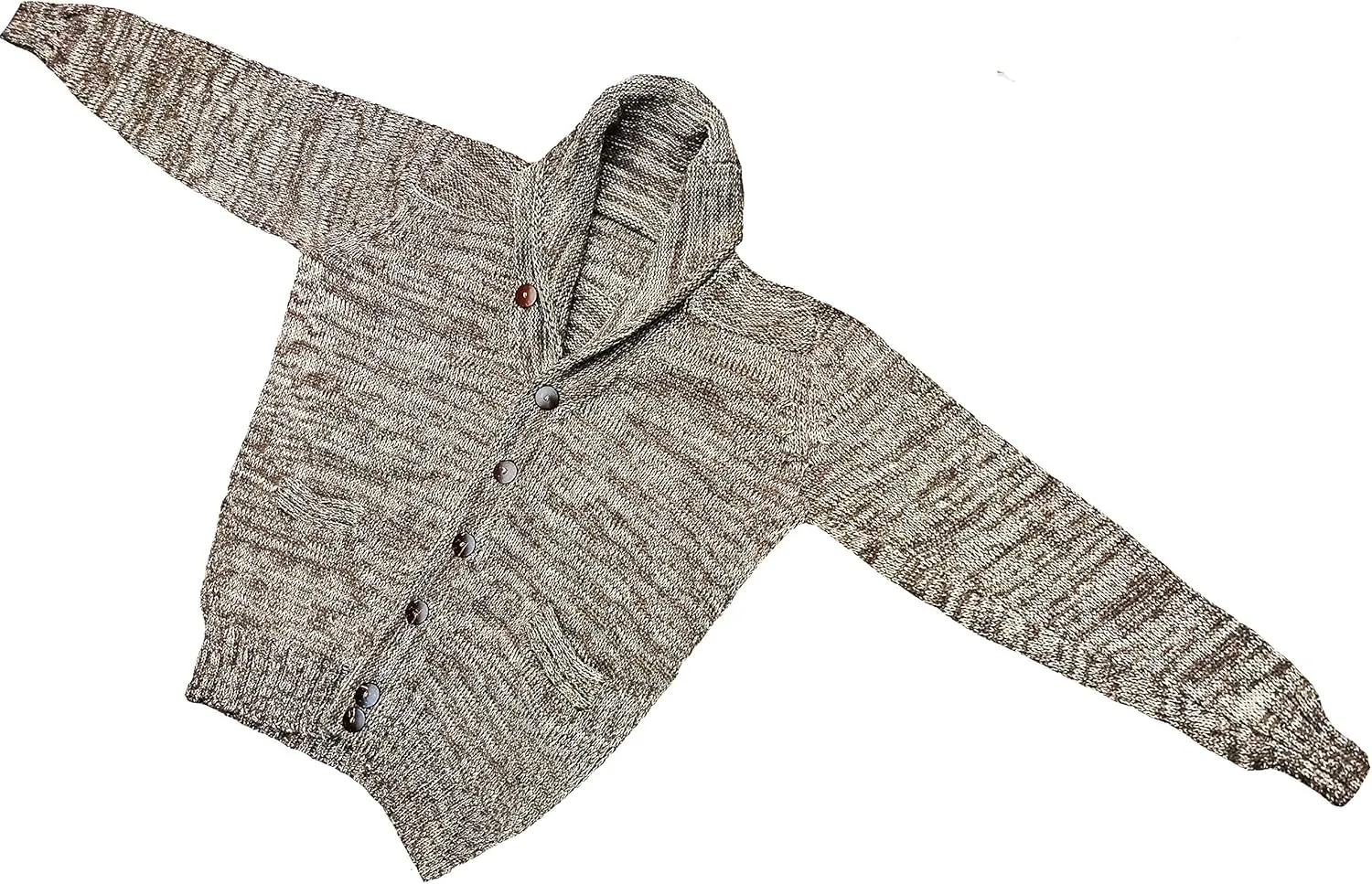 Luxury 100% Peruvian Royal Alpaca Shawl Cardigan 1.1 kg Thermo Silky Handknitted