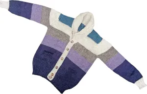 Luxury 100% Peruvian Royal Alpaca Shawl Cardigan 1.1 kg Thermo Silky Handknitted