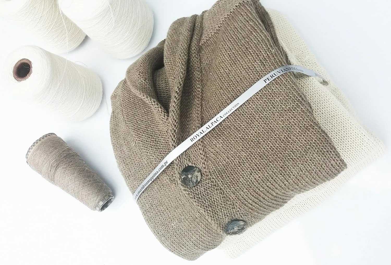 Luxury 100% Peruvian Royal Alpaca Shawl Cardigan 1.1 kg Thermo Silky Handknitted