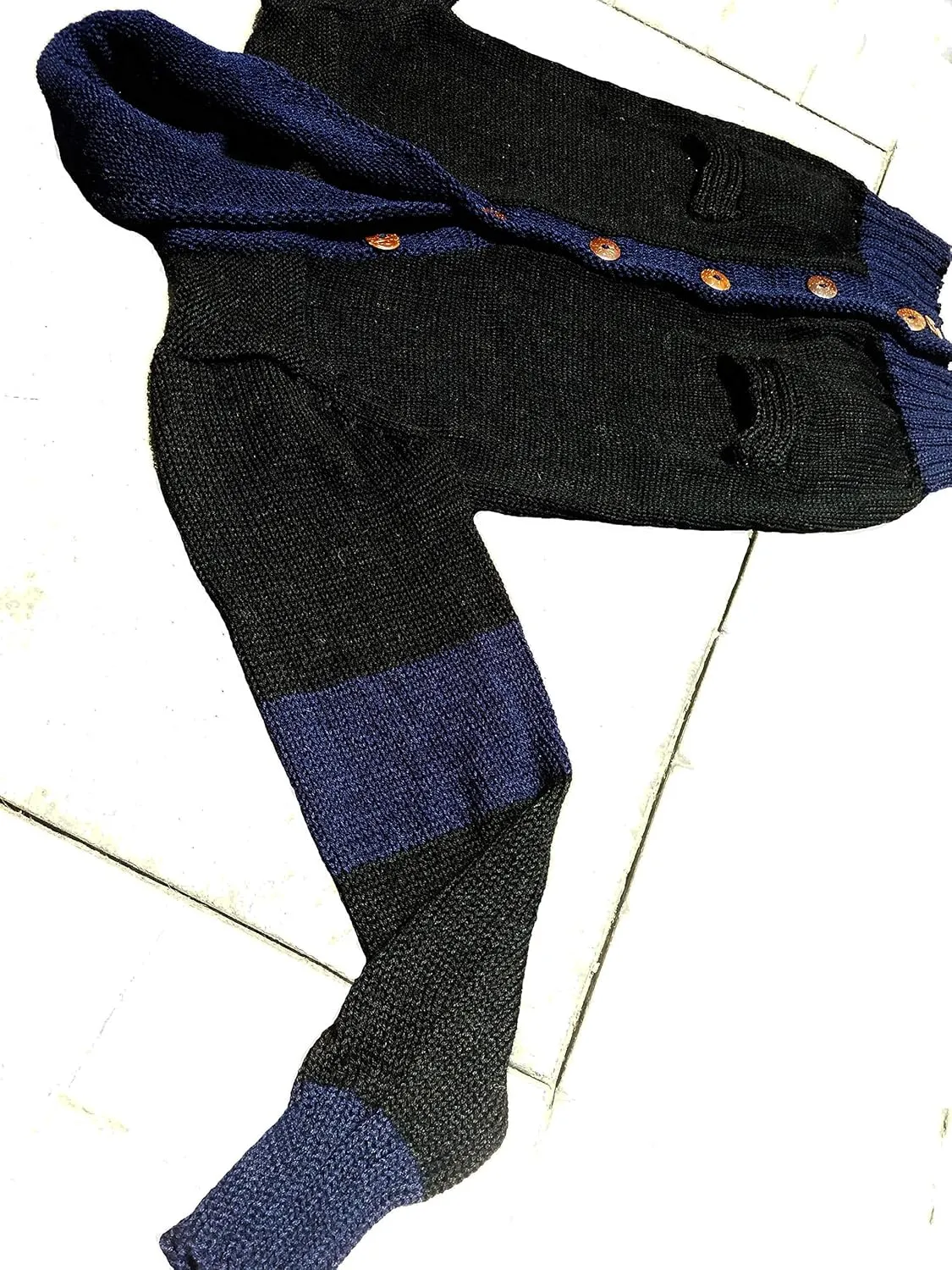 Luxury 100% Peruvian Royal Alpaca Shawl Cardigan 1.1 kg Thermo Silky Handknitted