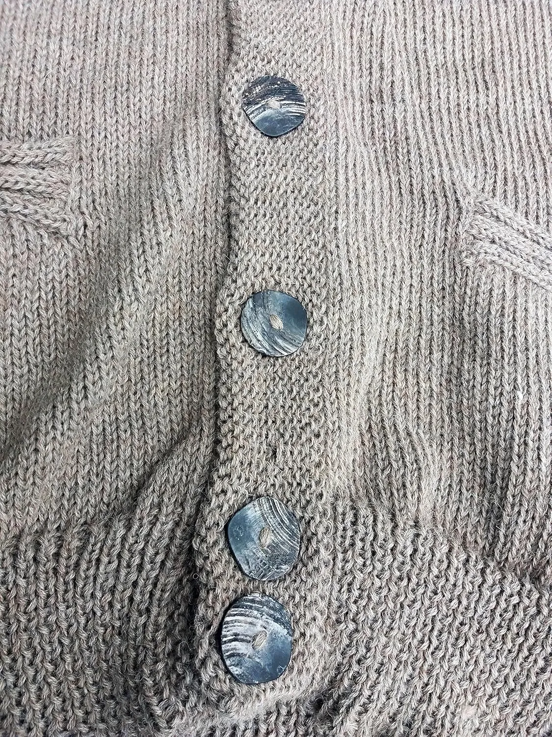 Luxury 100% Peruvian Royal Alpaca Shawl Cardigan 1.1 kg Thermo Silky Handknitted