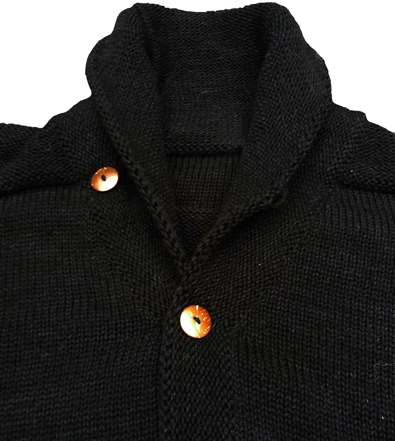Luxury 100% Peruvian Royal Alpaca Shawl Cardigan 1.1 kg Thermo Silky Handknitted