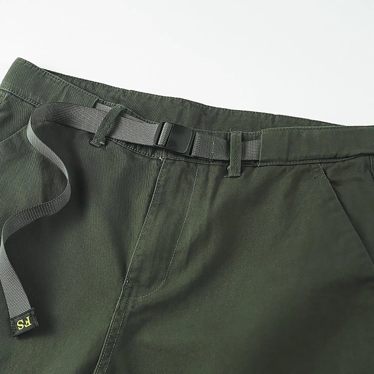 Mens 2024 Cargo Shorts Summer Fashion Solid Combat High Waisted Street Hipster Pants Tactical Versatile Jogger Hiking Shorts