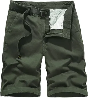 Mens 2024 Cargo Shorts Summer Fashion Solid Combat High Waisted Street Hipster Pants Tactical Versatile Jogger Hiking Shorts