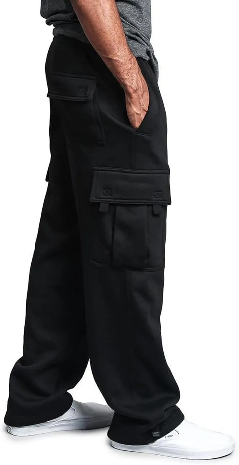 Men's Cotton Casual Sweatpants Yoga Athletic Lounge Trousers Elastic Jogger Running Straight Leg Pants with Pockets