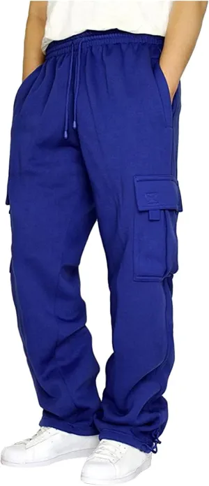 Men's Cotton Casual Sweatpants Yoga Athletic Lounge Trousers Elastic Jogger Running Straight Leg Pants with Pockets