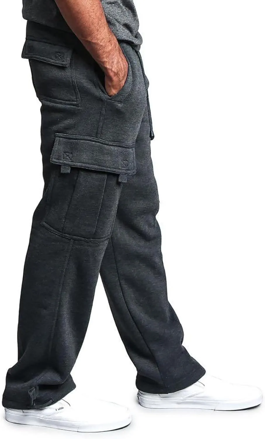 Men's Cotton Casual Sweatpants Yoga Athletic Lounge Trousers Elastic Jogger Running Straight Leg Pants with Pockets