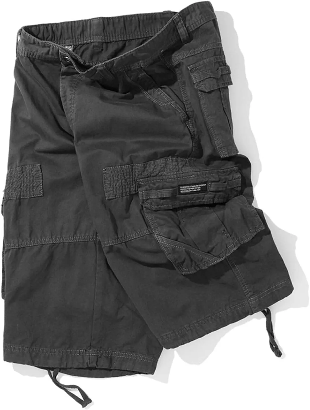 Men's Elastic Fleece Cargo Pants with Multi-Pockets Cargo Men's Cargo Pants with Elastic Waistband and Drawstring