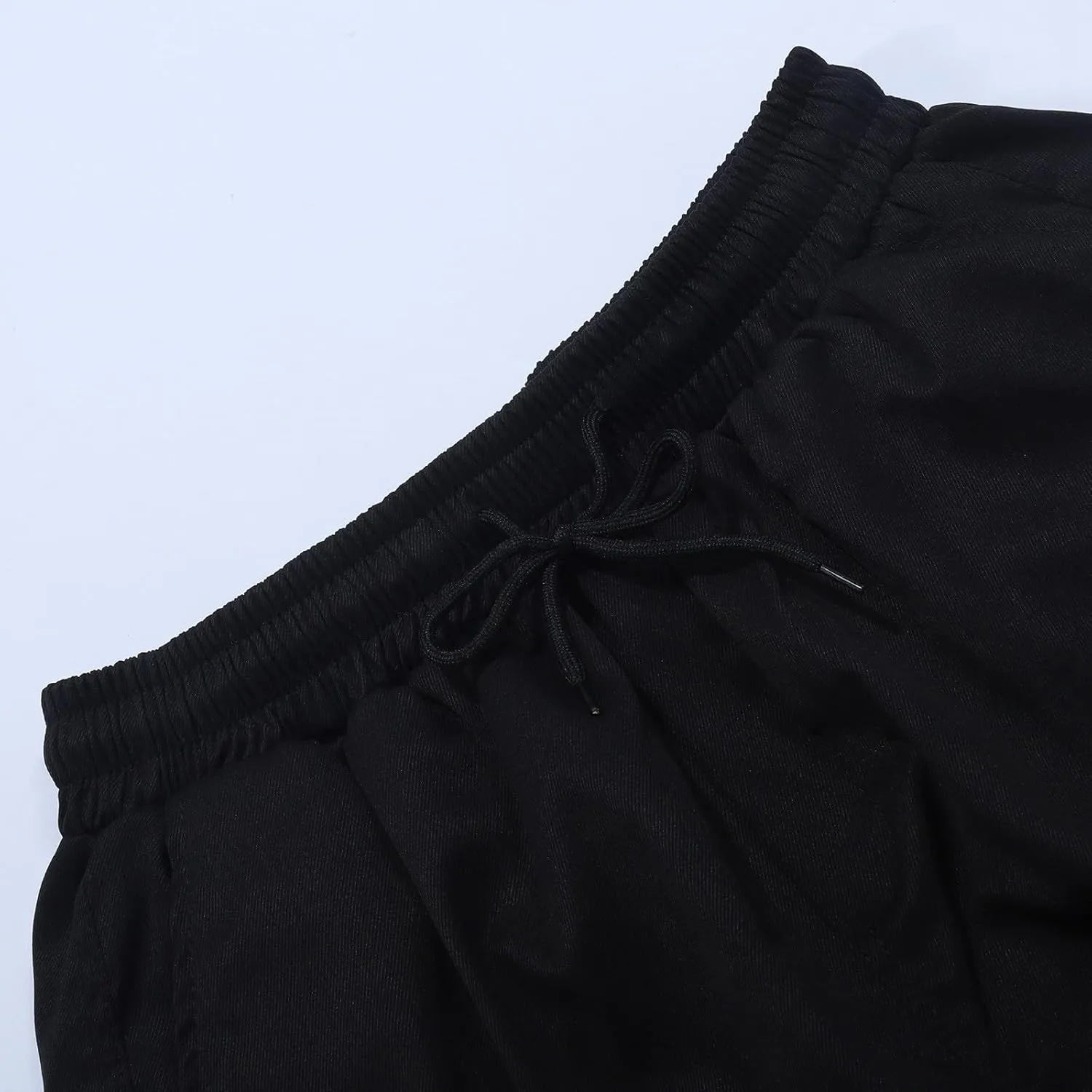 Men's Elastic Fleece Cargo Pants with Multi-Pockets Stretch Cargo Pants Slim Fit Pockets Elastic Waistband Long Pants