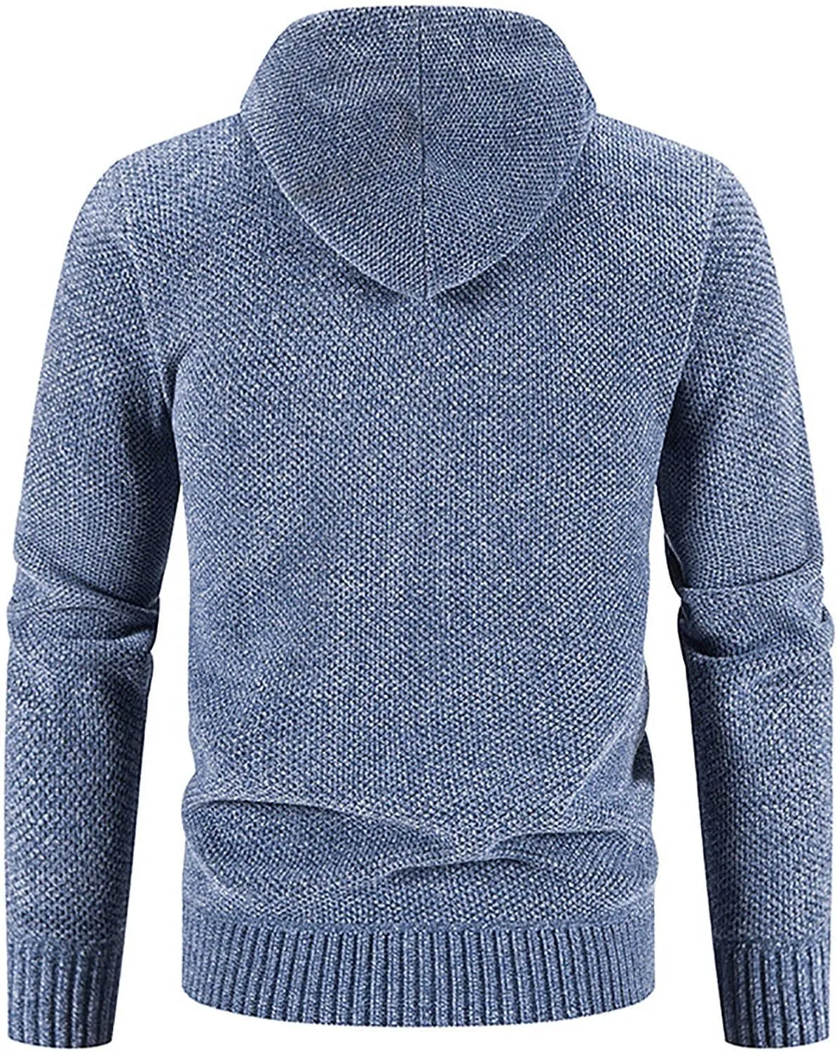 Men's Fashion Autumn Winter Sweater Jackets Casual Hooded Fleece Jacket Coats Long Sleeve Slim Fit Thermal Outerwear