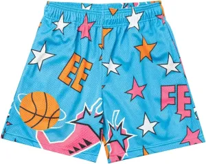 Mens Graphic Casual Stretch Shorts Running Basketball Gym Breathable Beach Summer Quick Dry Mesh Shorts
