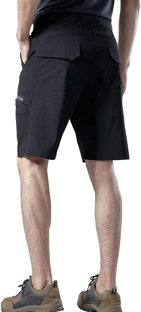 Mens Hiking Stretch Shorts, Quick Dry Outdoor Cargo Tactical Shorts with Multi Pocket for Fishing Golf Travel