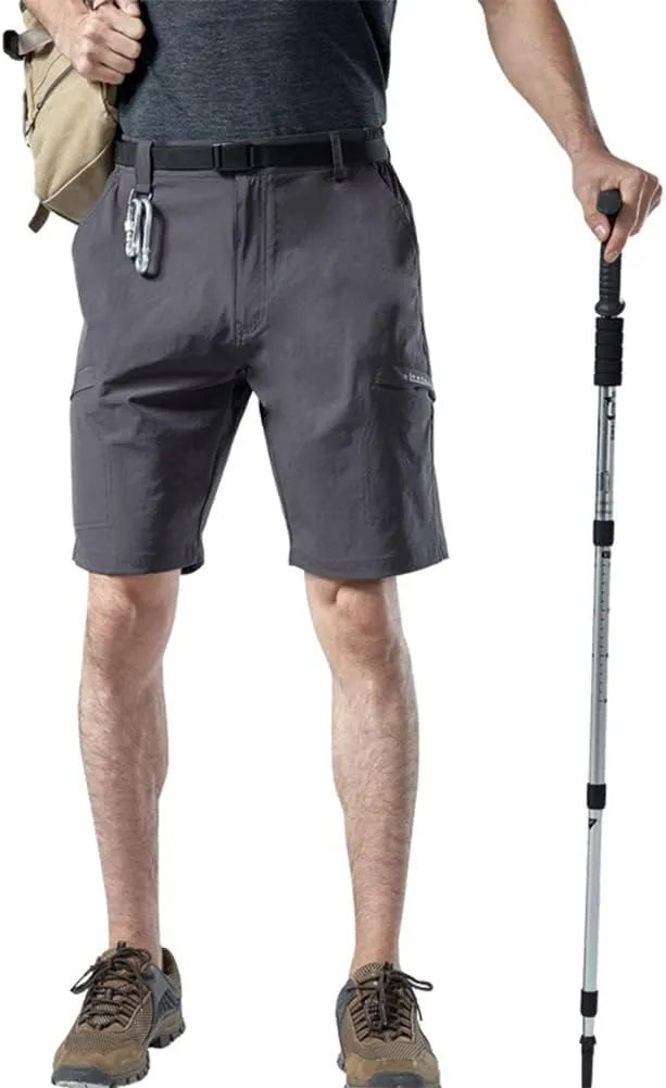 Mens Hiking Stretch Shorts, Quick Dry Outdoor Cargo Tactical Shorts with Multi Pocket for Fishing Golf Travel