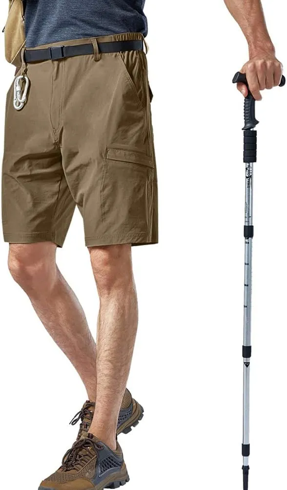Mens Hiking Stretch Shorts, Quick Dry Outdoor Cargo Tactical Shorts with Multi Pocket for Fishing Golf Travel