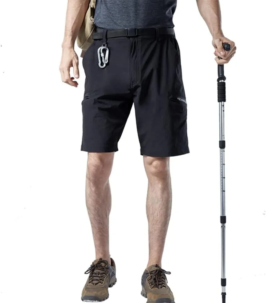 Mens Hiking Stretch Shorts, Quick Dry Outdoor Cargo Tactical Shorts with Multi Pocket for Fishing Golf Travel