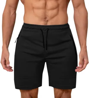 Mens Mesh Workout Shorts with Zipper Pockets 5 Inch Athletic Gym Stretch Shorts Casual Sports Quick Dry Running Jogger Shorts