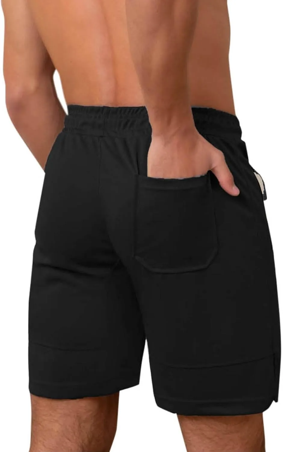 Mens Mesh Workout Shorts with Zipper Pockets 5 Inch Athletic Gym Stretch Shorts Casual Sports Quick Dry Running Jogger Shorts