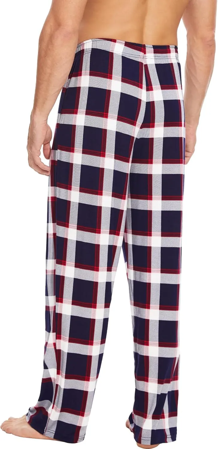 Mens Pajama Pants - Viscose Made from Bamboo, Soft Sleep Pants Comfy Drawstring Lounge Bottom with Pockets Sweatpants