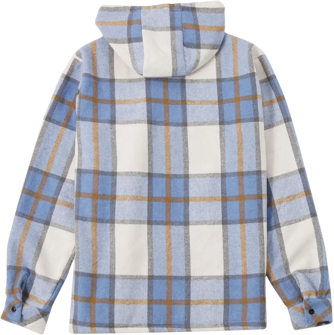 Men's Plush Jacket Hooded Long Sleeve Zipper Plaid Outerwear Casual Fall Winter Warm Jackets Coats with Pocket