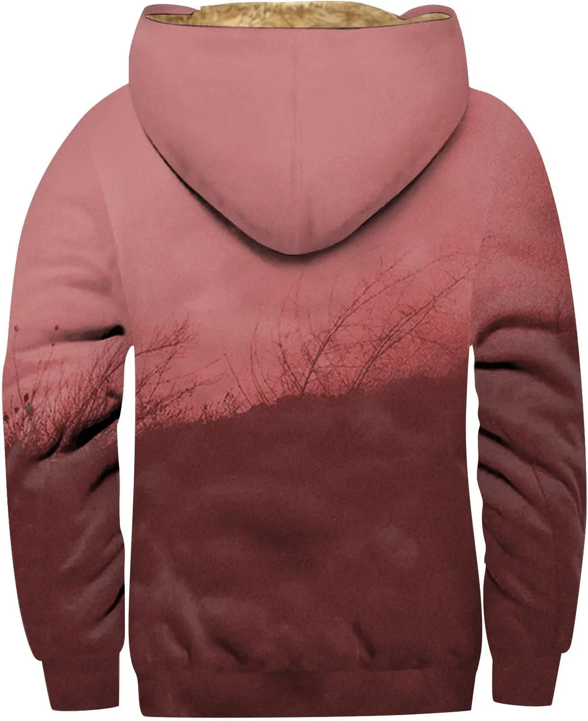 Mens Sherpa Lined Fleece Hoodies Jacket Heavyweight Winter Sweatshirt Plus Size Zip Up Thick Warm Pocket Hooded Coats
