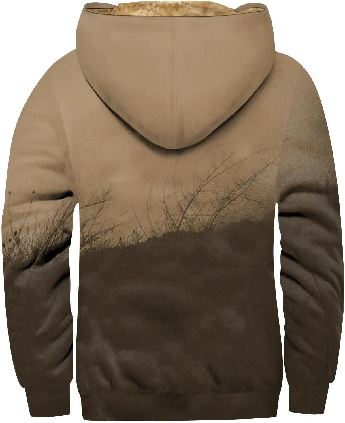 Mens Sherpa Lined Fleece Hoodies Jacket Heavyweight Winter Sweatshirt Plus Size Zip Up Thick Warm Pocket Hooded Coats