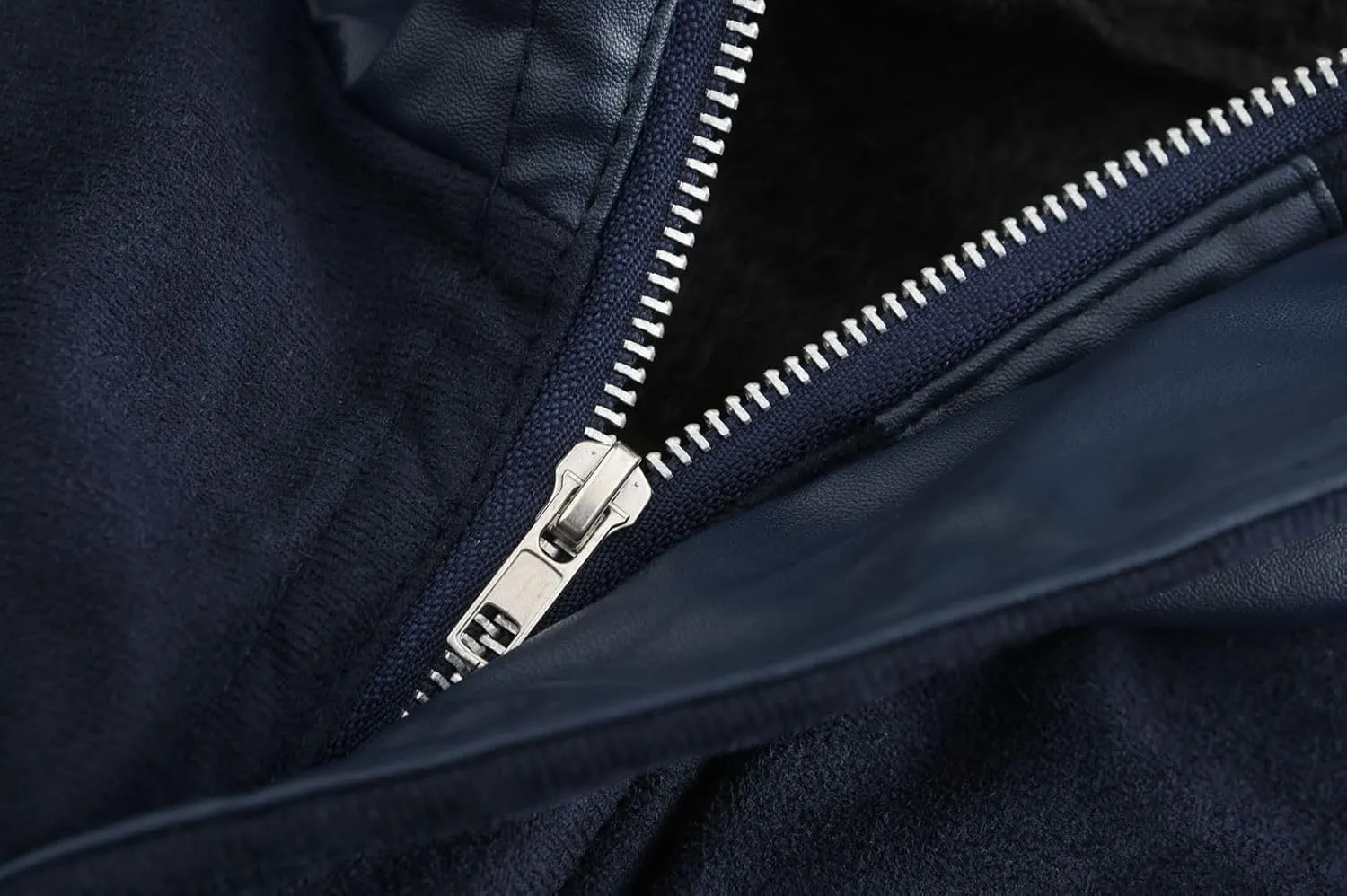 Men's Sherpa Lined Long Jacket Button Zip Up Faux Suede Leather Thermal Coat Warm Winter Sheepskin Fleece Lined Coats