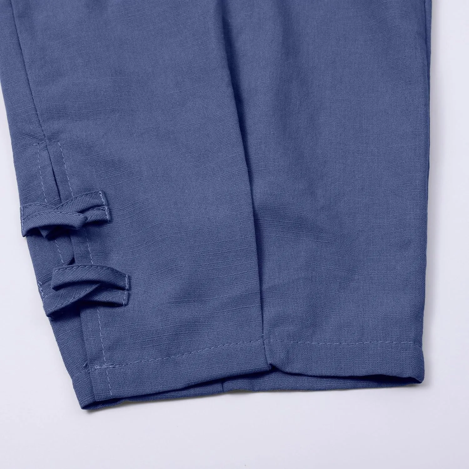 Mens Summer Capri Pants Cotton & Linen Cargo Hiking Casual Loose Cropped Pants Summer Lightweight Quick Drying Trousers 2024
