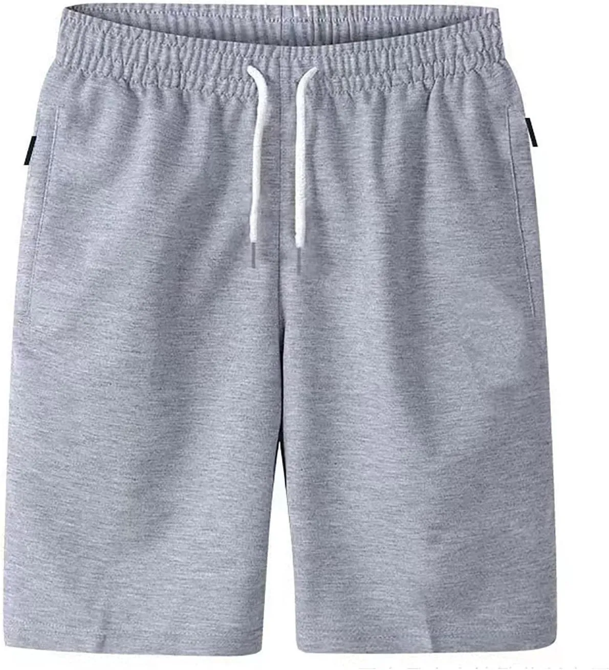 Mens Sweat Shorts Inseam Cotton Workout Gym Shorts Above Knee Elastic Waist Jogger Lounge Shorts with Pockets