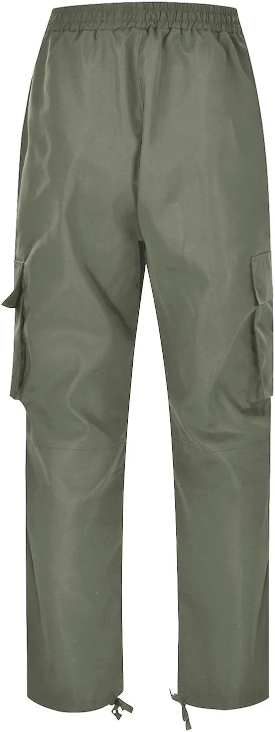 Mens Sweatpants Baggy Drawstring Wide Leg Cargo Pants Stretchy Workout Loose Joggers Trousers with Multiple Pockets