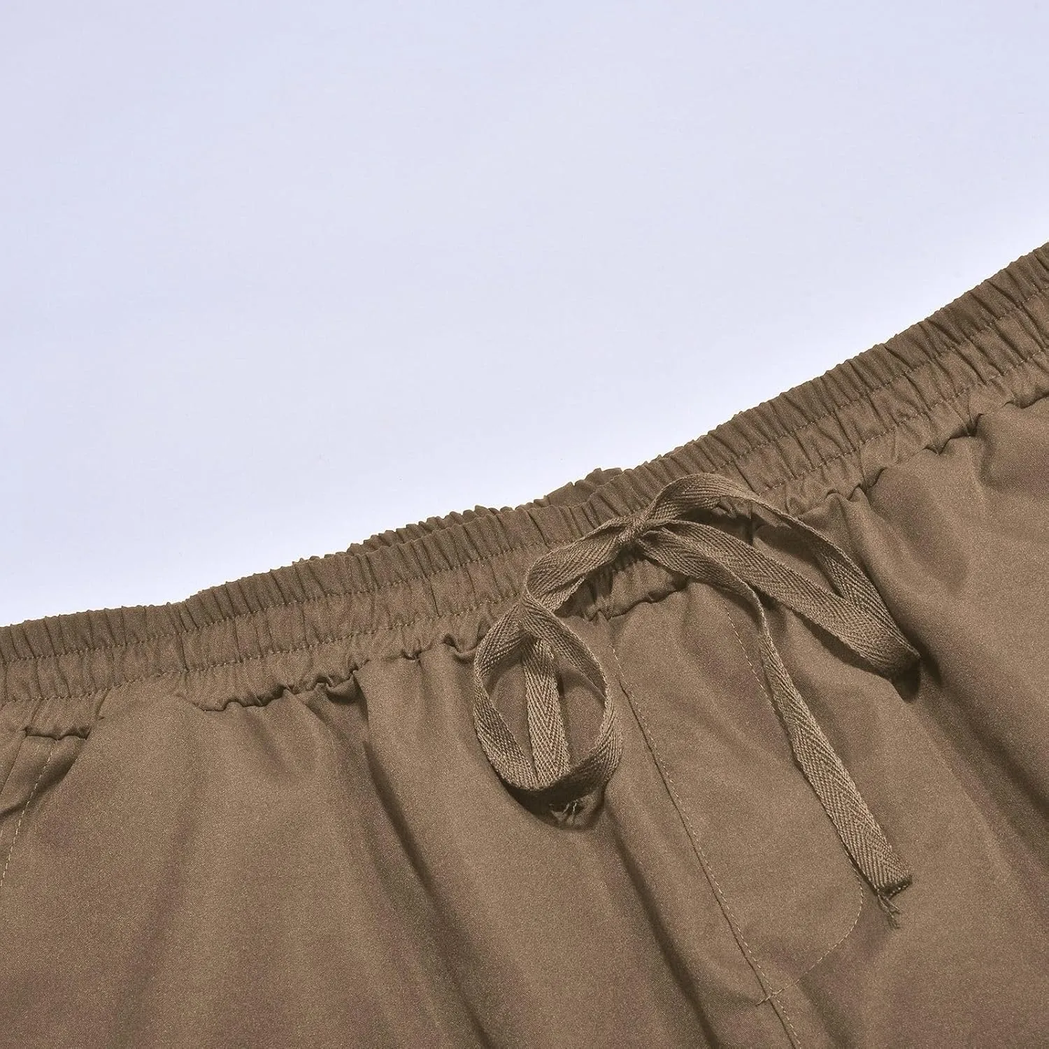 Mens Sweatpants Baggy Drawstring Wide Leg Cargo Pants Stretchy Workout Loose Joggers Trousers with Multiple Pockets