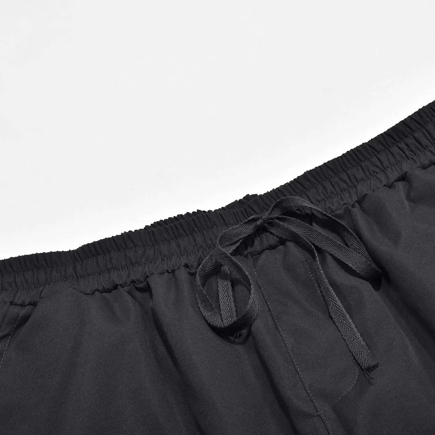 Mens Sweatpants Baggy Drawstring Wide Leg Cargo Pants Stretchy Workout Loose Joggers Trousers with Multiple Pockets