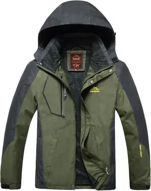 Mens Windproof Jacket Hooded Windbreaker Waterproof Lightweight Mountain Sport Jacket Outdoor Hiking Raincoat for Men