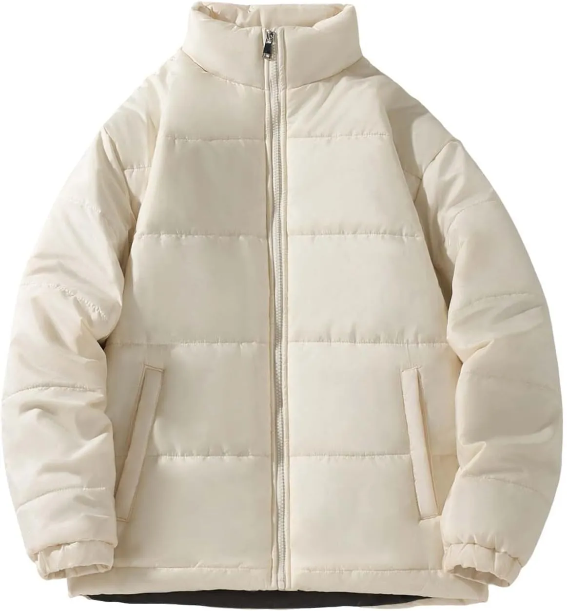 Men's Winter Puffer Jacket Thicken Cotton Down Coat Essentials Lightweight Jacket Travel Padded Jacket